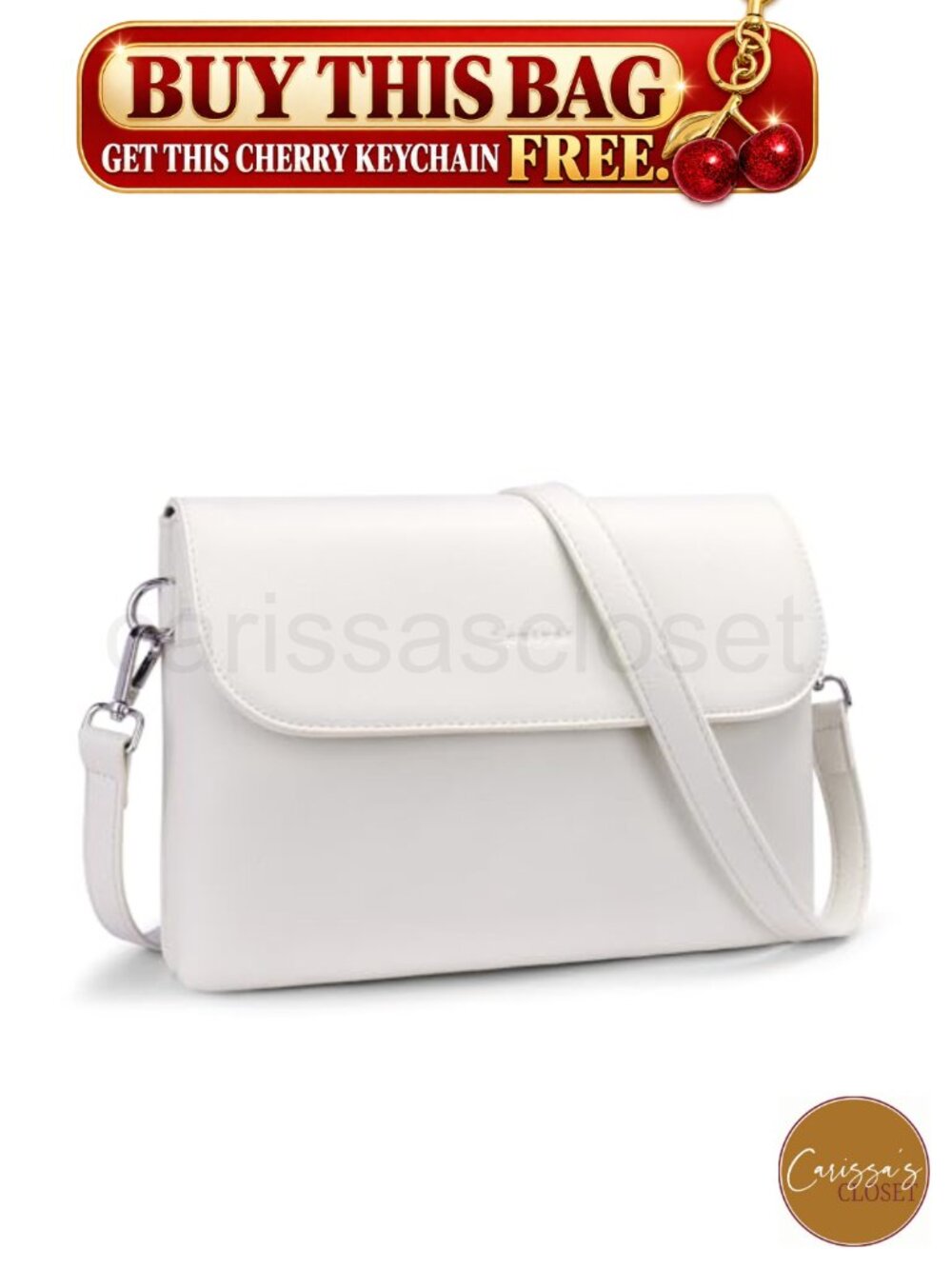 ✨ Vegan Leather Crossbody Bag with 2 Detachable Straps RFID Blocking